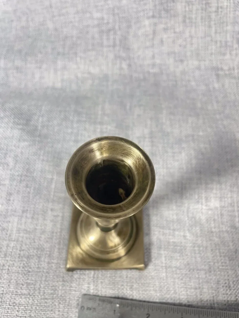 Vintage Solid Brass Candlestick 5” Tall Footed‎ Taper Candle Holders